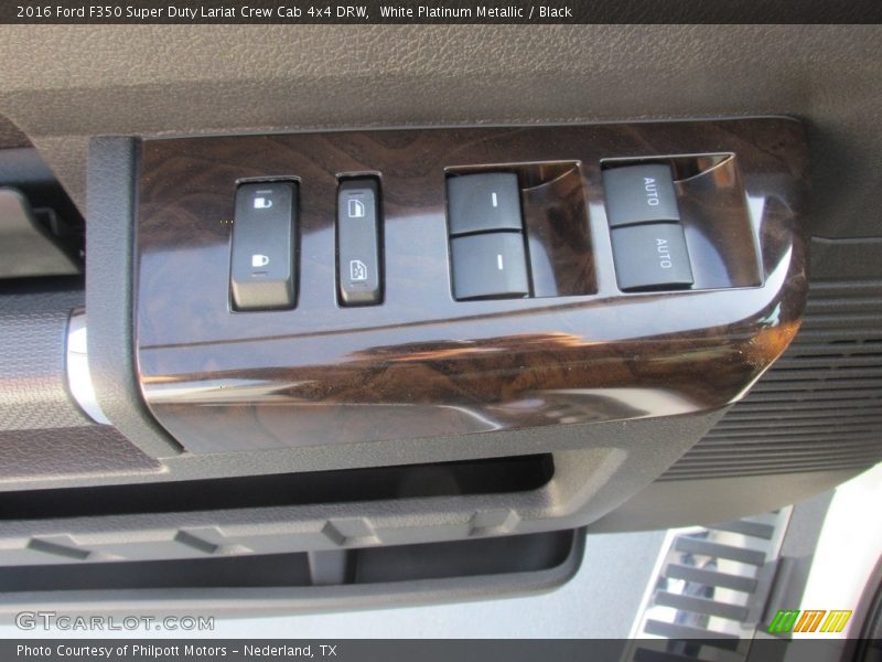 White Platinum Metallic / Black 2016 Ford F350 Super Duty Lariat Crew Cab 4x4 DRW