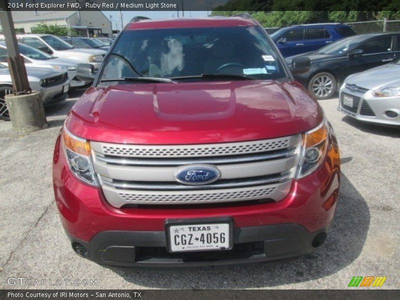 Ruby Red / Medium Light Stone 2014 Ford Explorer FWD