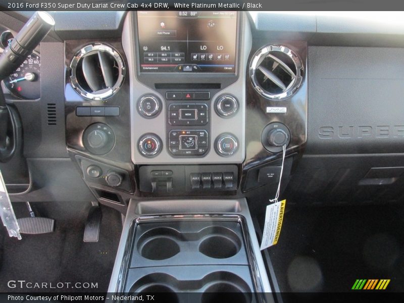 White Platinum Metallic / Black 2016 Ford F350 Super Duty Lariat Crew Cab 4x4 DRW