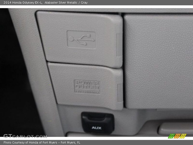 Alabaster Silver Metallic / Gray 2014 Honda Odyssey EX-L