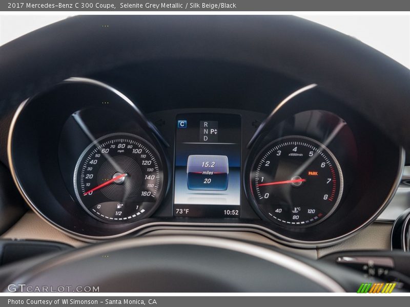 Selenite Grey Metallic / Silk Beige/Black 2017 Mercedes-Benz C 300 Coupe