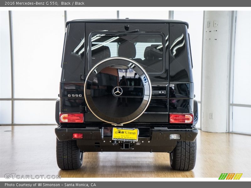 Black / Black 2016 Mercedes-Benz G 550