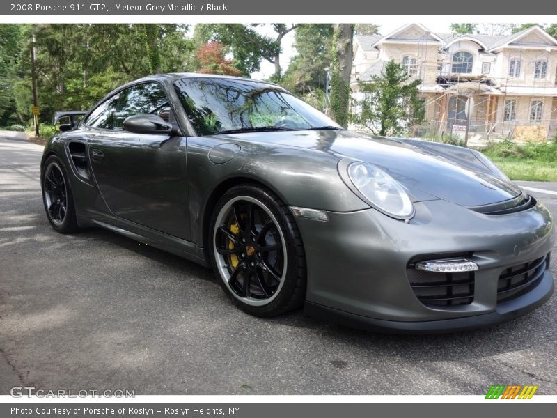 Meteor Grey Metallic / Black 2008 Porsche 911 GT2