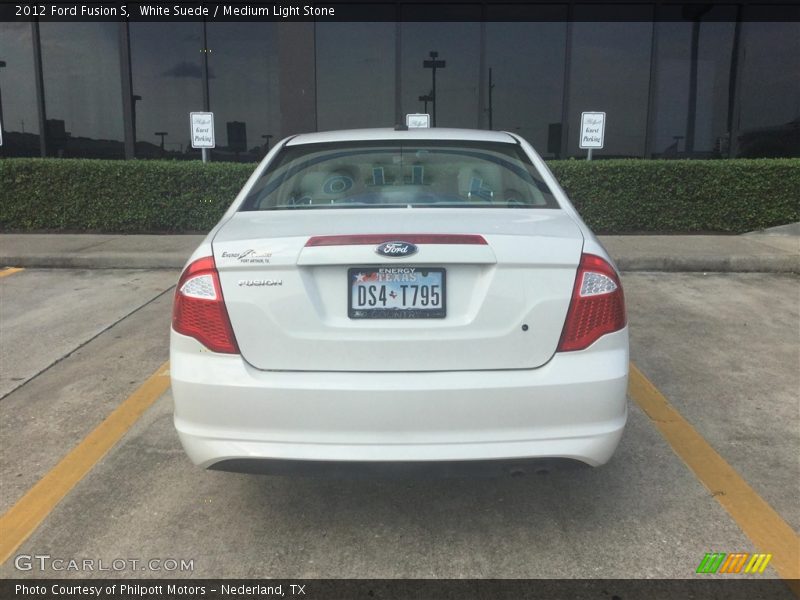 White Suede / Medium Light Stone 2012 Ford Fusion S