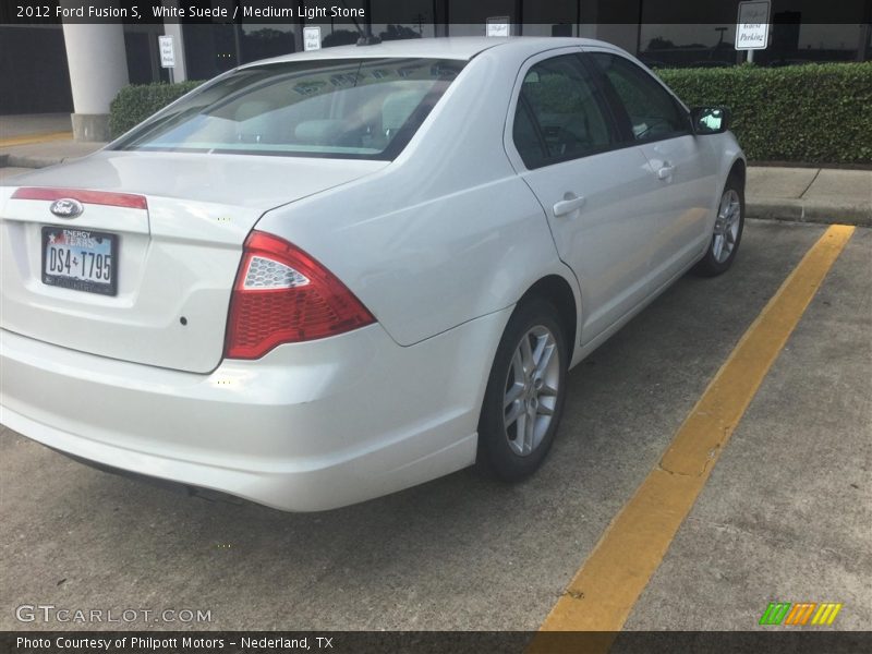 White Suede / Medium Light Stone 2012 Ford Fusion S