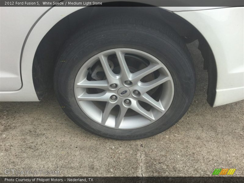 White Suede / Medium Light Stone 2012 Ford Fusion S