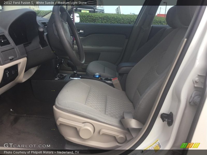 White Suede / Medium Light Stone 2012 Ford Fusion S