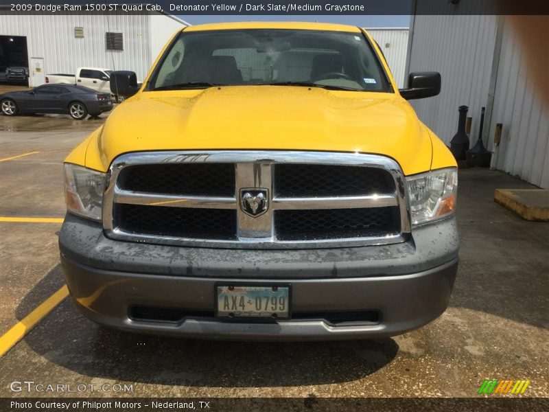 Detonator Yellow / Dark Slate/Medium Graystone 2009 Dodge Ram 1500 ST Quad Cab