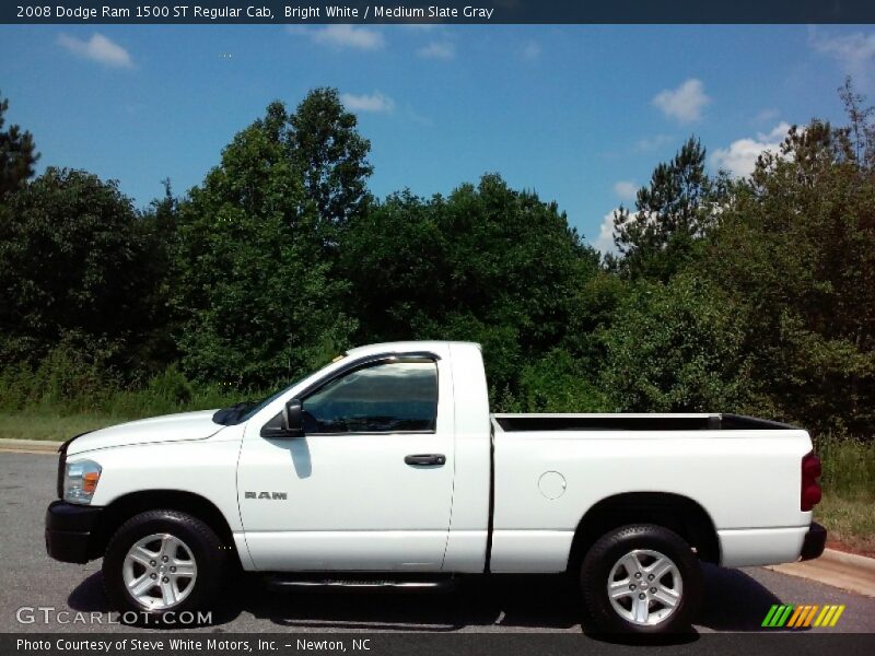 Bright White / Medium Slate Gray 2008 Dodge Ram 1500 ST Regular Cab