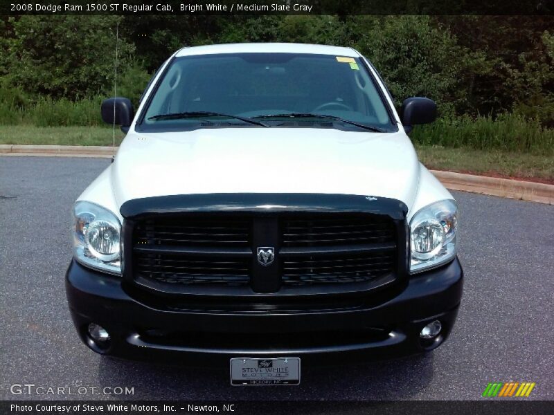 Bright White / Medium Slate Gray 2008 Dodge Ram 1500 ST Regular Cab