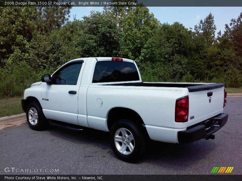 Bright White / Medium Slate Gray 2008 Dodge Ram 1500 ST Regular Cab