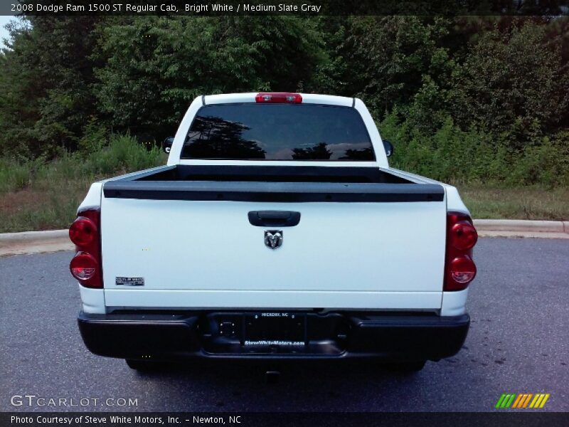 Bright White / Medium Slate Gray 2008 Dodge Ram 1500 ST Regular Cab