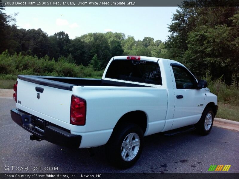 Bright White / Medium Slate Gray 2008 Dodge Ram 1500 ST Regular Cab