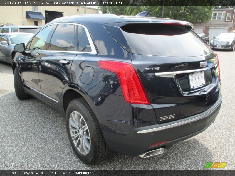 Dark Adriatic Blue Metallic / Sahara Beige 2017 Cadillac XT5 Luxury