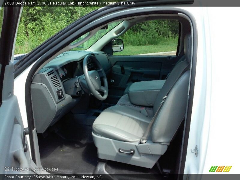 Bright White / Medium Slate Gray 2008 Dodge Ram 1500 ST Regular Cab