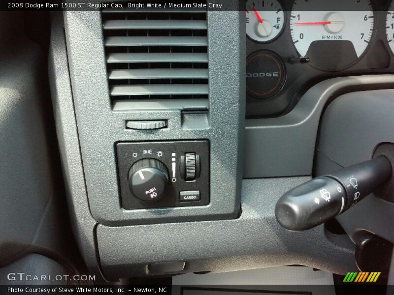 Bright White / Medium Slate Gray 2008 Dodge Ram 1500 ST Regular Cab