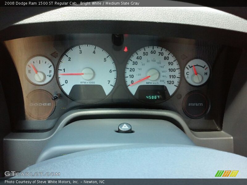 Bright White / Medium Slate Gray 2008 Dodge Ram 1500 ST Regular Cab