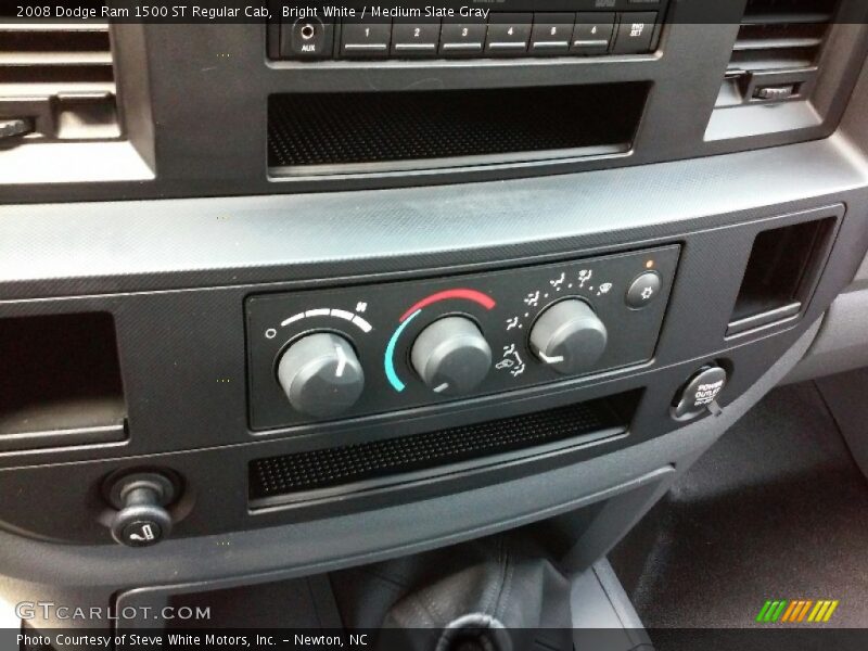 Bright White / Medium Slate Gray 2008 Dodge Ram 1500 ST Regular Cab