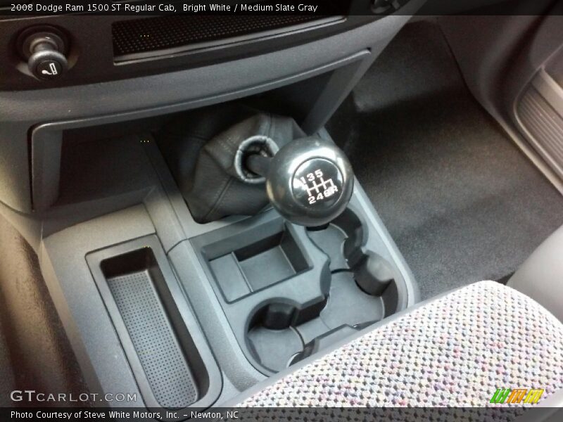 Bright White / Medium Slate Gray 2008 Dodge Ram 1500 ST Regular Cab