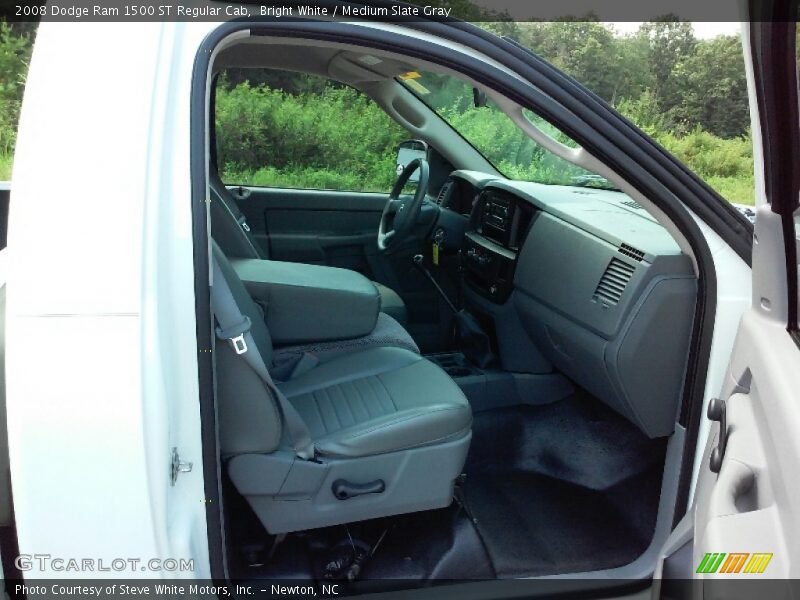 Bright White / Medium Slate Gray 2008 Dodge Ram 1500 ST Regular Cab