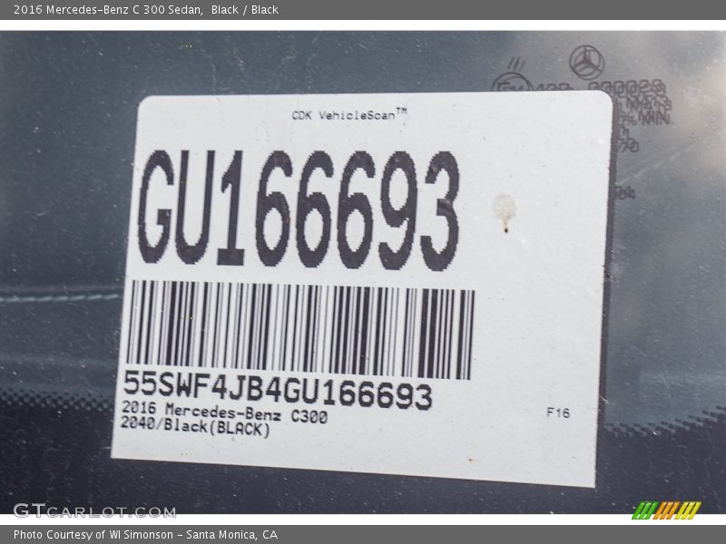 Black / Black 2016 Mercedes-Benz C 300 Sedan