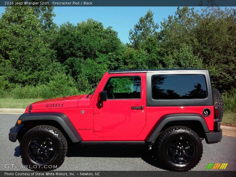 Firecracker Red / Black 2016 Jeep Wrangler Sport