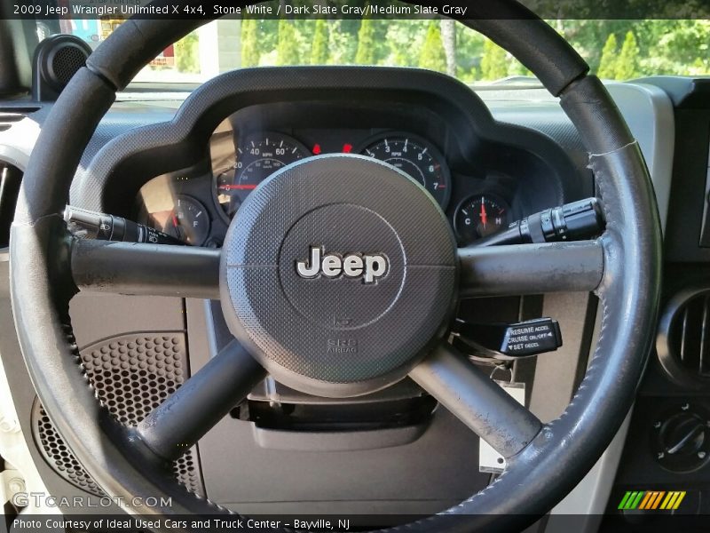 Stone White / Dark Slate Gray/Medium Slate Gray 2009 Jeep Wrangler Unlimited X 4x4