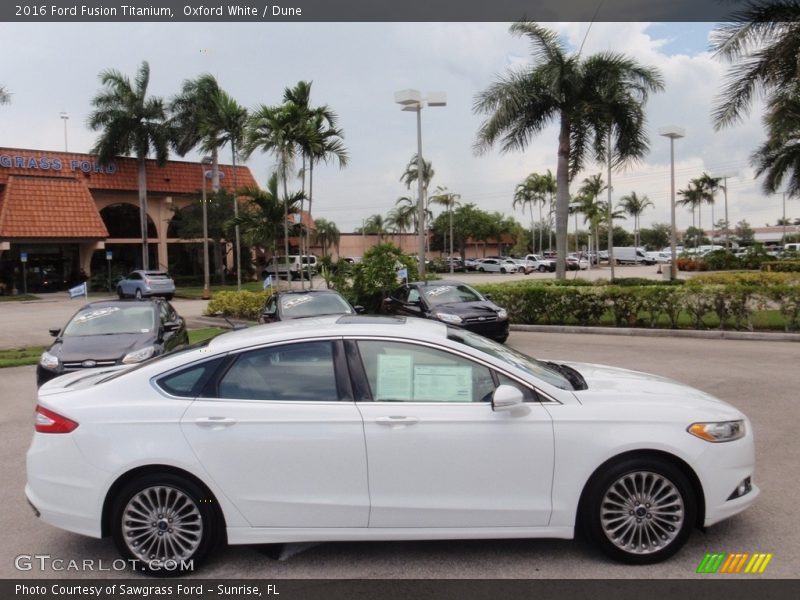 Oxford White / Dune 2016 Ford Fusion Titanium