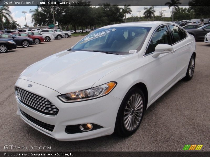 Oxford White / Dune 2016 Ford Fusion Titanium