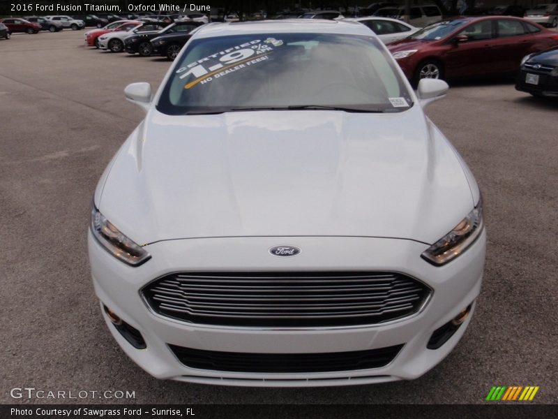Oxford White / Dune 2016 Ford Fusion Titanium