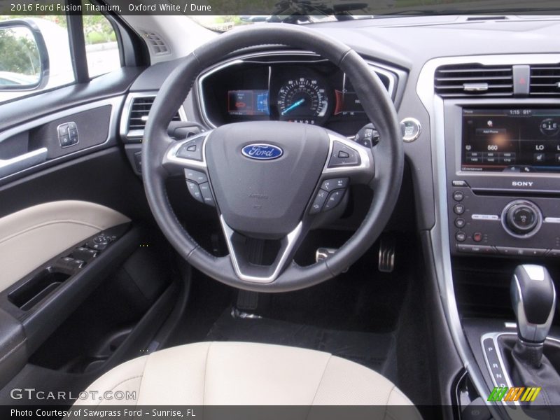Oxford White / Dune 2016 Ford Fusion Titanium