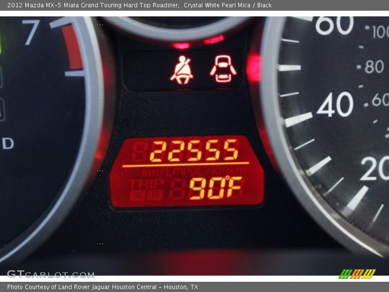 Crystal White Pearl Mica / Black 2012 Mazda MX-5 Miata Grand Touring Hard Top Roadster