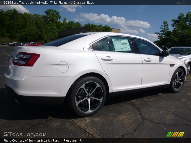 White Platinum / Charcoal Black 2016 Ford Taurus Limited AWD