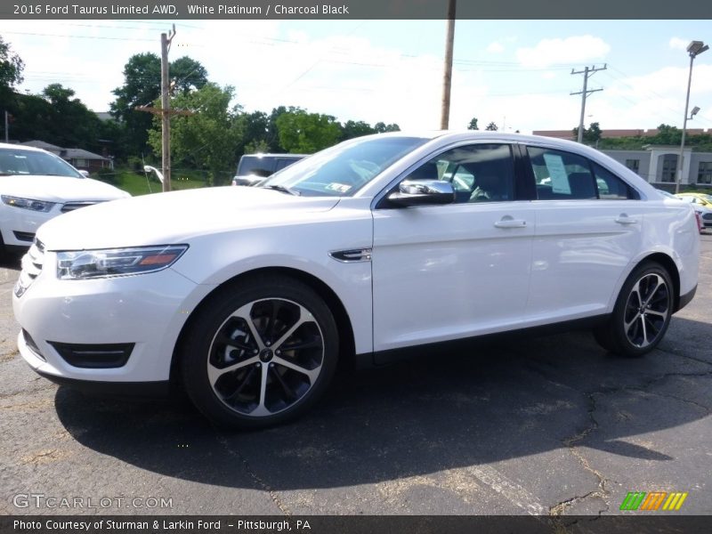 White Platinum / Charcoal Black 2016 Ford Taurus Limited AWD