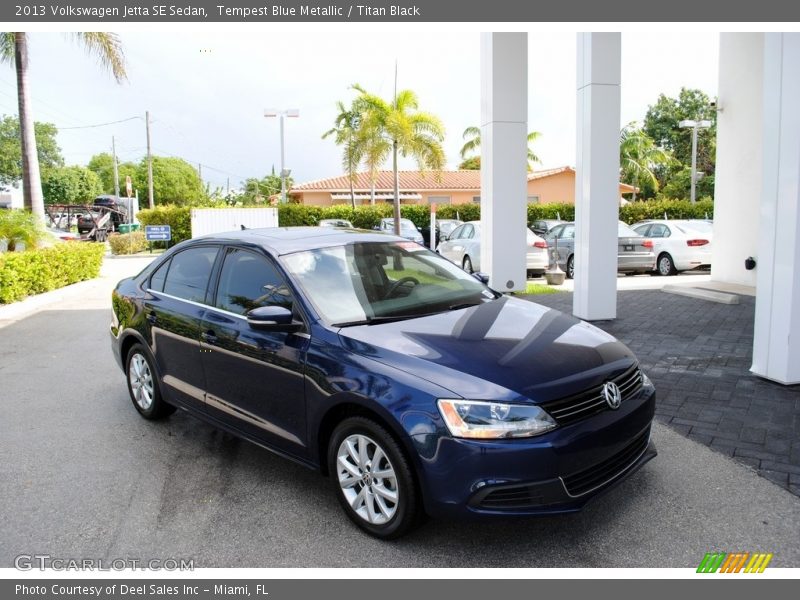 Tempest Blue Metallic / Titan Black 2013 Volkswagen Jetta SE Sedan