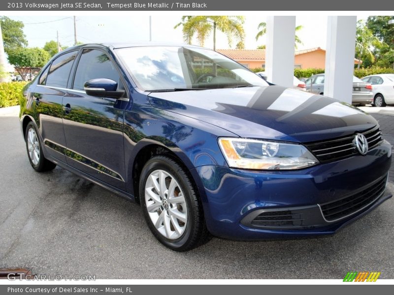 Tempest Blue Metallic / Titan Black 2013 Volkswagen Jetta SE Sedan