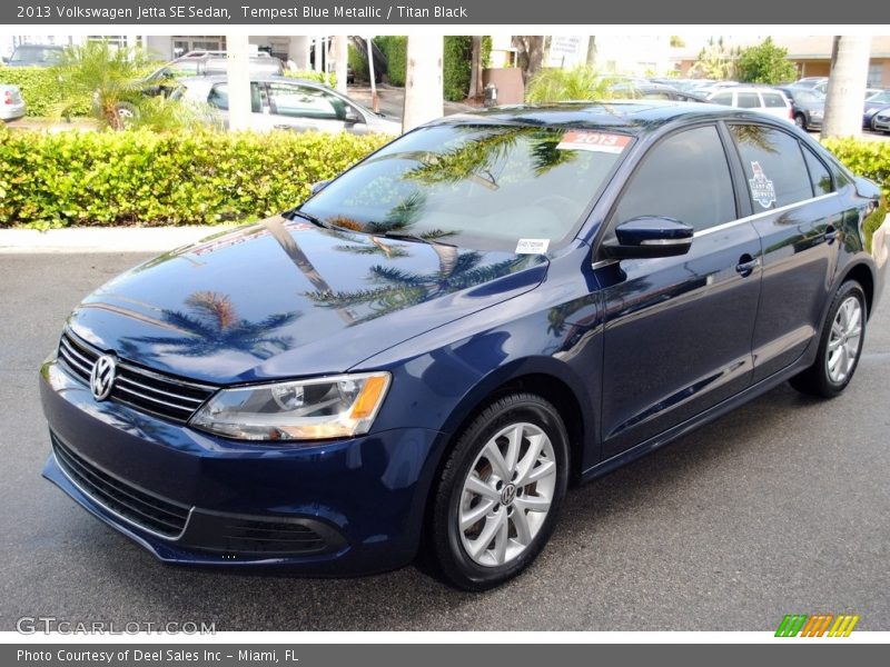 Tempest Blue Metallic / Titan Black 2013 Volkswagen Jetta SE Sedan