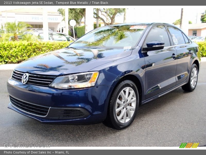 Tempest Blue Metallic / Titan Black 2013 Volkswagen Jetta SE Sedan