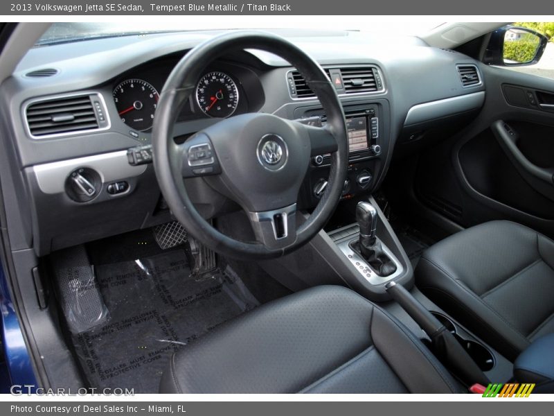 Tempest Blue Metallic / Titan Black 2013 Volkswagen Jetta SE Sedan