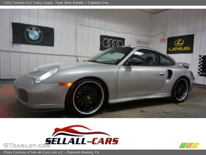 Polar Silver Metallic / Graphite Grey 2001 Porsche 911 Turbo Coupe