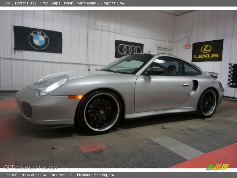 Polar Silver Metallic / Graphite Grey 2001 Porsche 911 Turbo Coupe