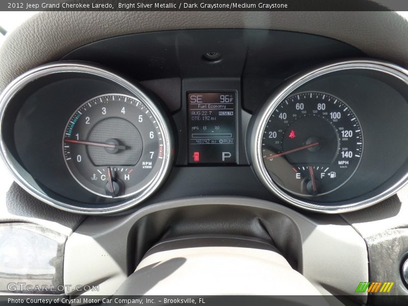 Bright Silver Metallic / Dark Graystone/Medium Graystone 2012 Jeep Grand Cherokee Laredo