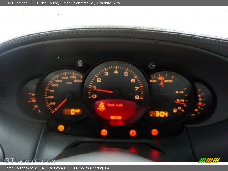 Polar Silver Metallic / Graphite Grey 2001 Porsche 911 Turbo Coupe