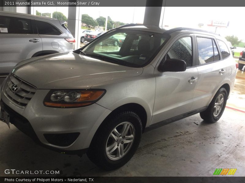 Moonstone Silver / Gray 2011 Hyundai Santa Fe GLS