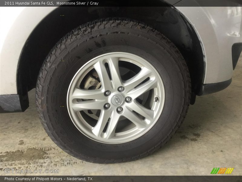 Moonstone Silver / Gray 2011 Hyundai Santa Fe GLS