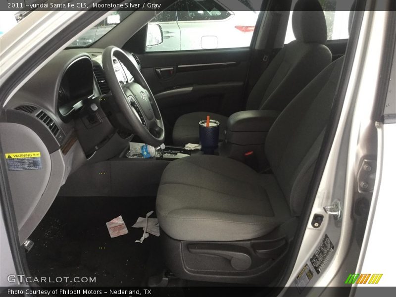 Moonstone Silver / Gray 2011 Hyundai Santa Fe GLS