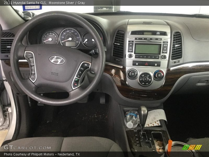 Moonstone Silver / Gray 2011 Hyundai Santa Fe GLS