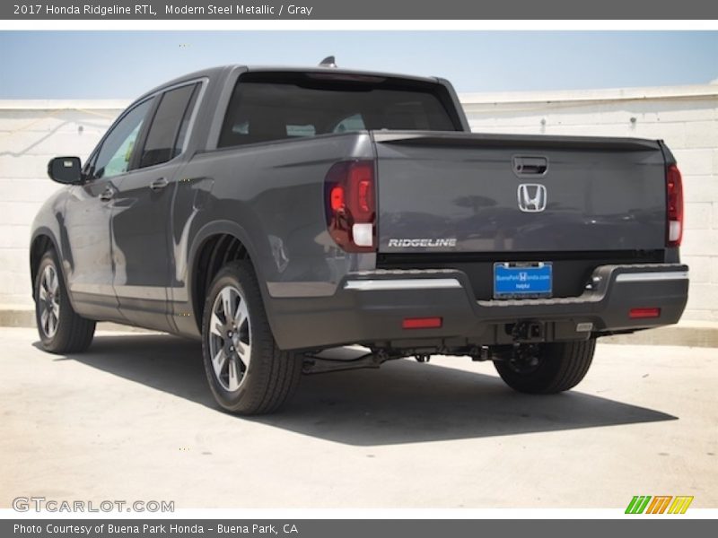 Modern Steel Metallic / Gray 2017 Honda Ridgeline RTL