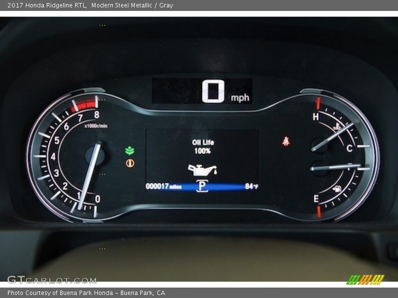  2017 Ridgeline RTL RTL Gauges
