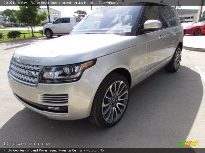 Aruba Metallic / Ebony/Ebony 2016 Land Rover Range Rover Supercharged